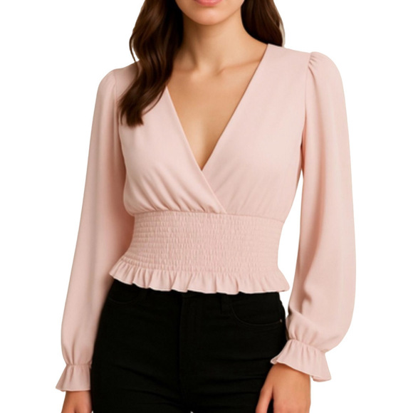 Wilfred Tops - Artizia Wilfred Wistful Pale Pink Pastel Blouse Sz Medium